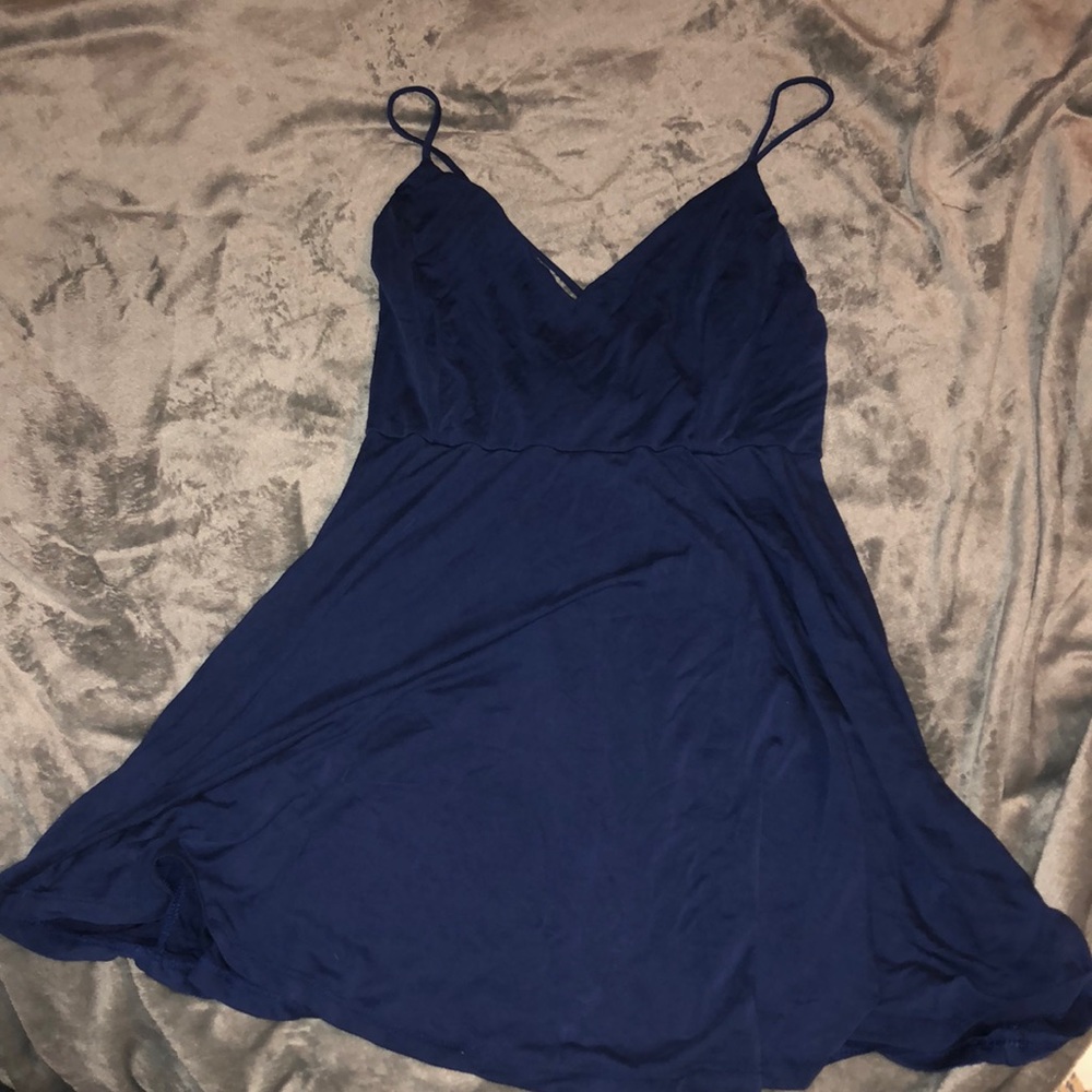 Lulus Strappy Back Navy Dress